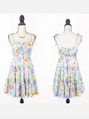 🦋LAST🦋 NWT Blu Pepper Jillian Floral Strappy Mini Dress, Size Large